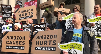 Amazon protestors from Athena (more details in story)