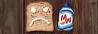 Image: Miracle Whip frown on bread next to a jar of Kraft Miracle Whip