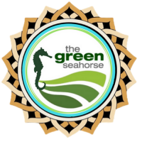 The Green Seahorse logo