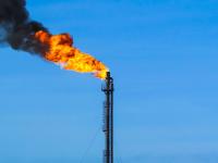 torch system on oil field flare. 
