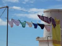 Image: underwear on a clothes line. Topic: Green Your Undies: Organic Cotton Underwear and Other Options