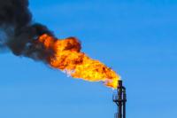 flare on oil field