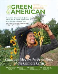 climate communities cover, woman holding crops