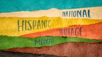 an image of a flag displaying "National Hispanic Heritage Month"