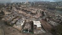 Burned out homes after the Pacific Palisades fire in Southern California on January 10, 2025.