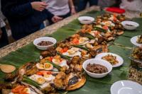 filipino boodle fight table spread.