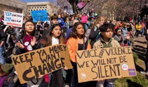 student protesters at March for Our Lives