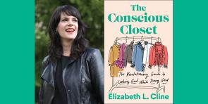 photo of Elizabeth Cline and her book cover