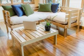 Organic sofas (futons and wood frame sofas)