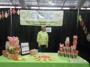 owner and booth at Green Festival New York
