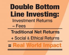 Double Bottom Line Investing. Financial Returns + Social Returns  = Real World Impact