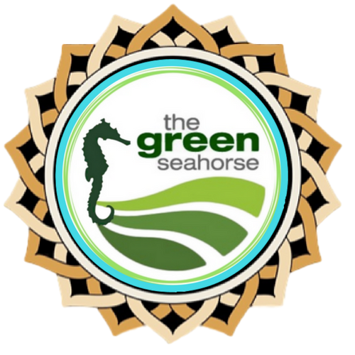 The Green Seahorse logo