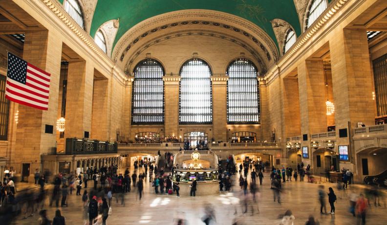 timelapse photo of grand central station in New York.