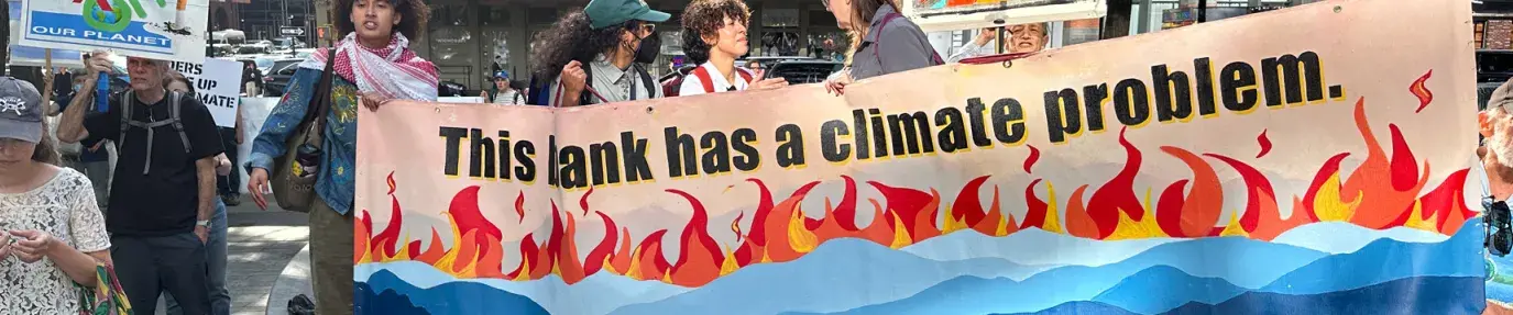 Protest at Citibank in New York City on June 13, 2024. Photo by John Seakwood.