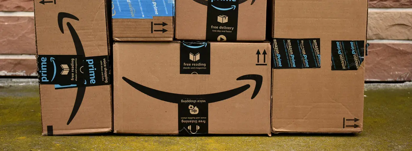 Image: Amazon boxes. Topic: 10 Reasons Not to Shop Amazon