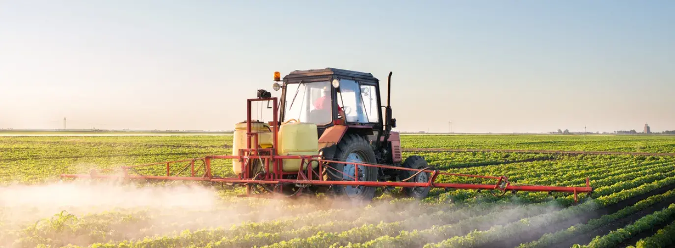 crop dusting with herbicides, pesticides