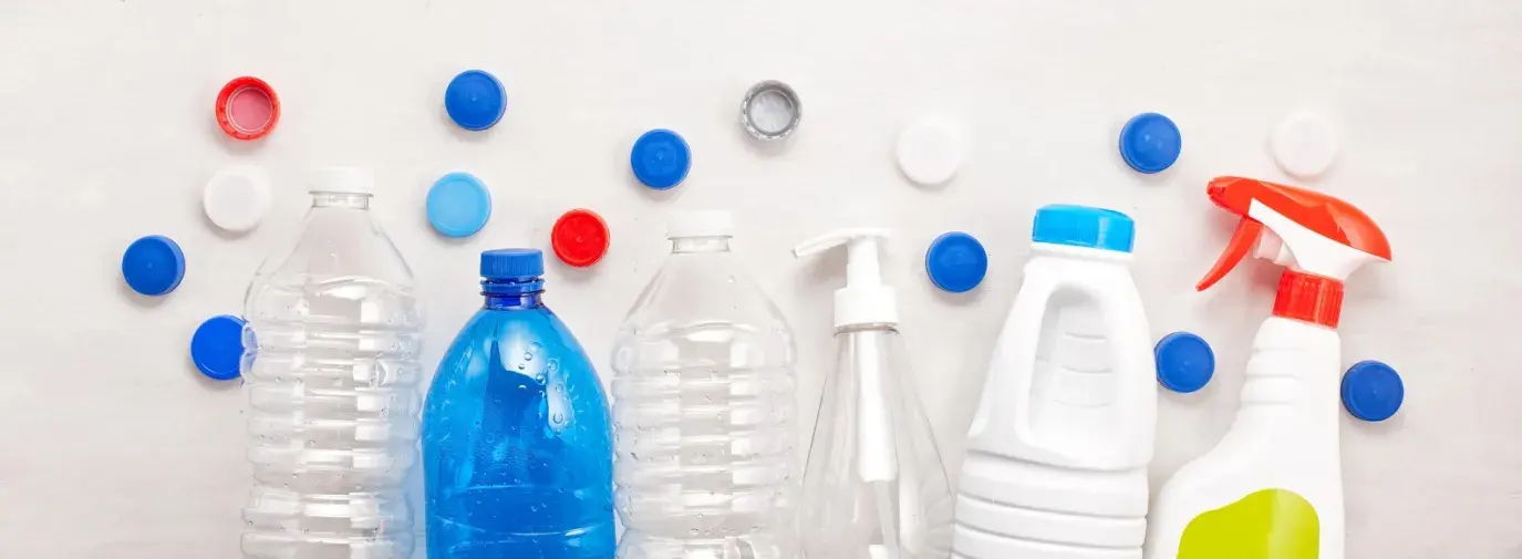 plastic bottles and caps