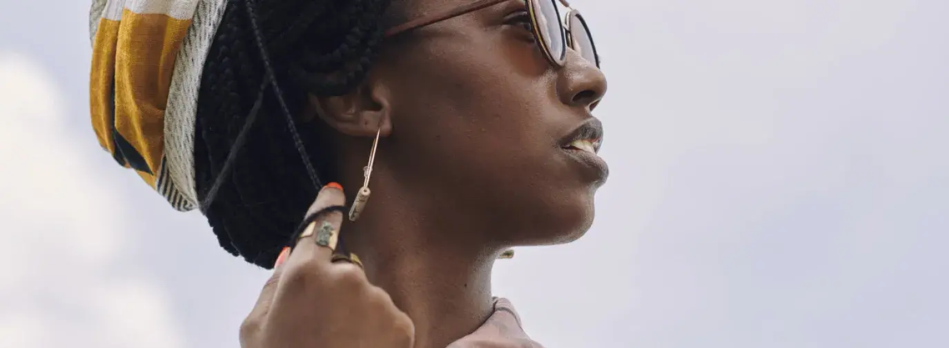 stylishly dressed black woman