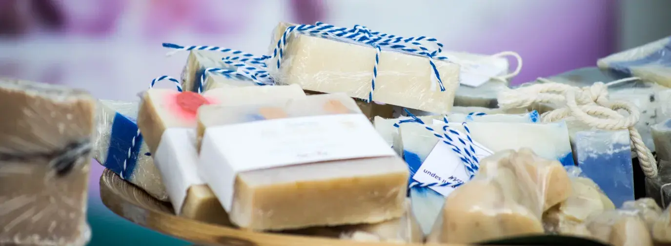 Handmade soap party favors