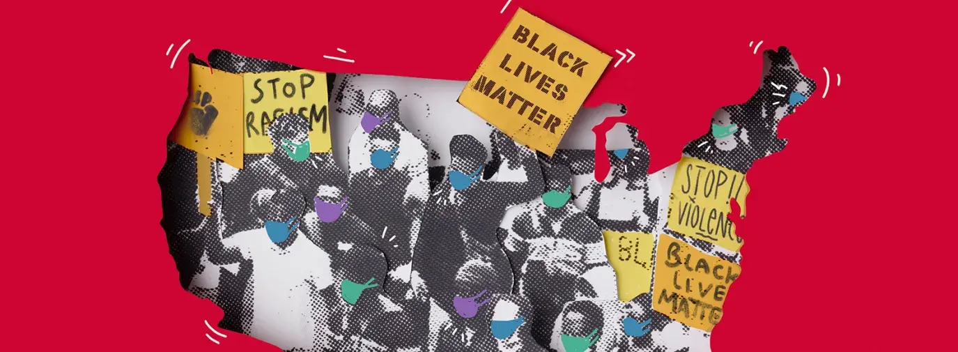 Black Lives Matter protest via Stocksy