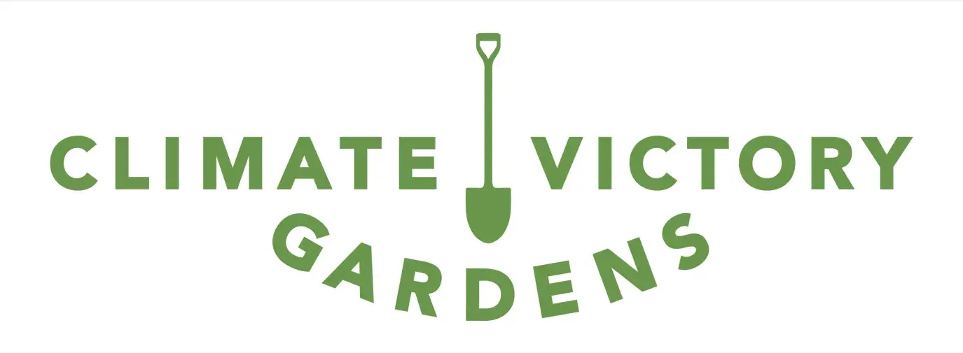 Image: logo for the Climate Victory Gardens campaign
