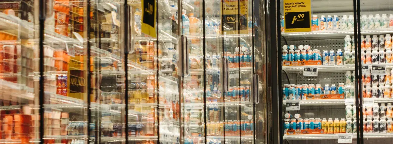 Large grocery store refrigeratiors.