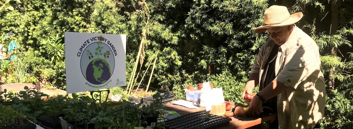 Image: person working in garden. Topic: Growing Hope Gardens Help the Homeless