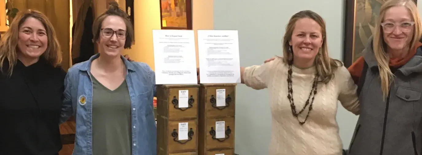 community seed saving bank with group of women