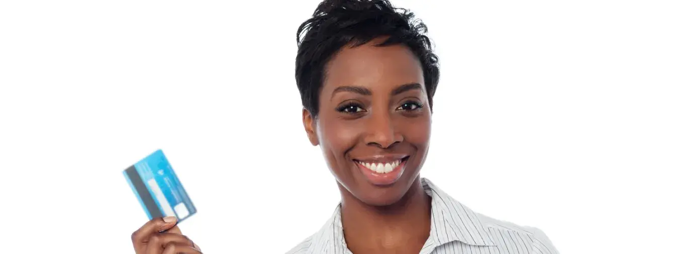 woman with credit card