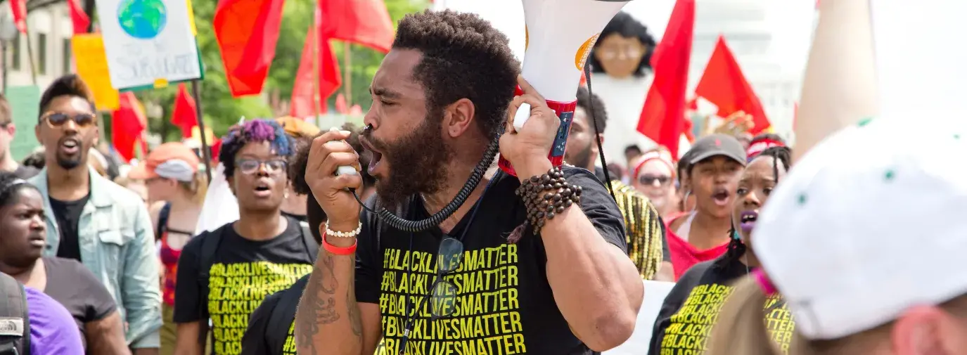 black lives matter speaker at People's climate march