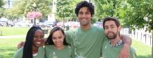 Photo: staff in "I am a Green American" T-shirts. Topic: Green America membership FAQ