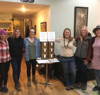 community seed saving bank with group of women