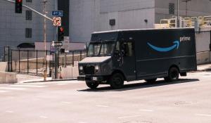 Image: Amazon delivery truck. Title: Let’s Hold Amazon Accountable on Racial Justice!  