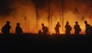 Firefighters fight large fire